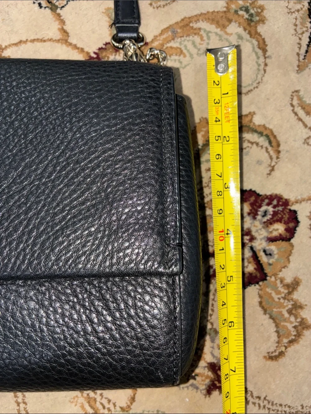 kate spade Black Pebbled Leather Chain & Strap Crossbody
